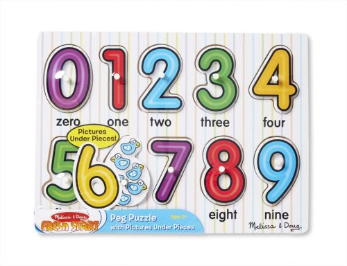 Melissa & Doug puzzle fogantyúval - számok