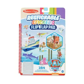   Melissa & Doug kreatív játék, újrahasználható matrica füzet, Mancs Őrjárat - Kaland-öböl