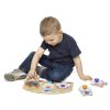 Melissa & Doug óriás puzzle gombbal - farm állatai