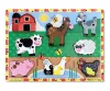 Melissa & Doug Fa készségfejlestő játék, könnyen megfogható puzzle