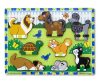 Melissa & Doug Fa készségfejlestő játék, könnyen megfogható puzzle