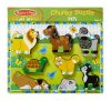 Melissa & Doug Fa készségfejlestő játék, könnyen megfogható puzzle