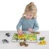 Melissa & Doug Fa készségfejlestő játék, könnyen megfogható puzzle