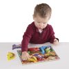 Melissa & Doug Készségfejlesztő játék, könnyen megfogható puzzle, dínók