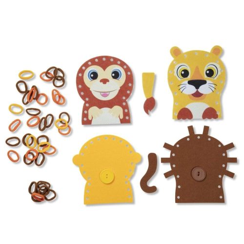 Melissa & Doug kreatív játék kezdőknek, hurkold! - vadállatka bábok
