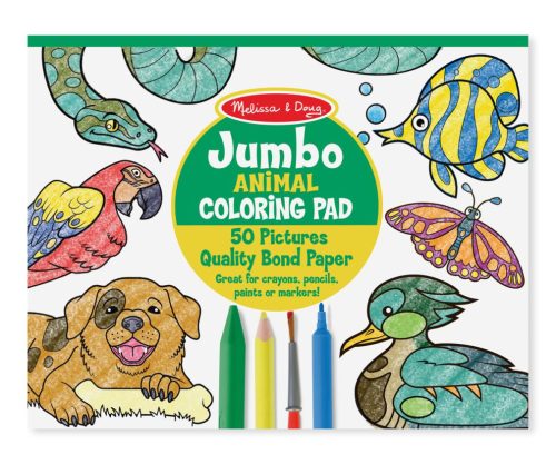 Melissa & Doug Kreatív játék, Jumbo színező, állatok