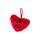 Piros plüss szív felirattal