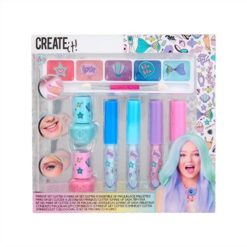 Canenco Create It! Make-Up szett csillámos sellő színekkel