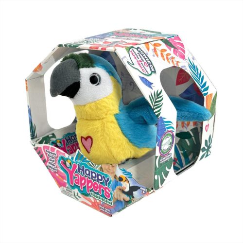 Happy Yappers interaktív plüss - kék arapapagáj