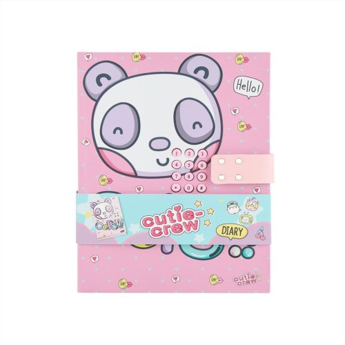 Canenco Cutie Crew napló titkos kódzárral, A5 méret, 48 oldalas - többféle