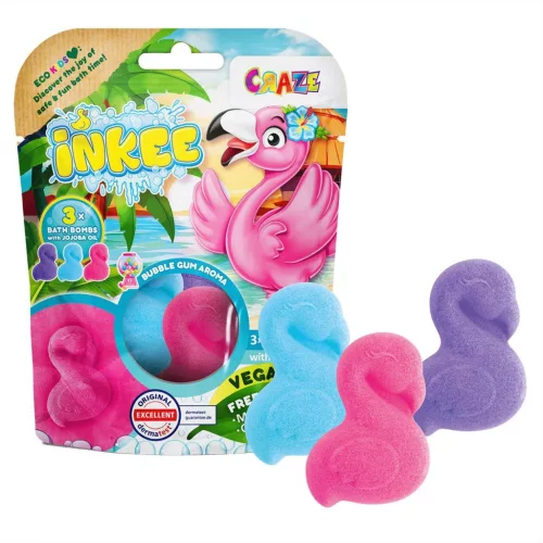 Craze Inkee Vegán fürdő forma - flamingó rágogumi aromával 3db-os