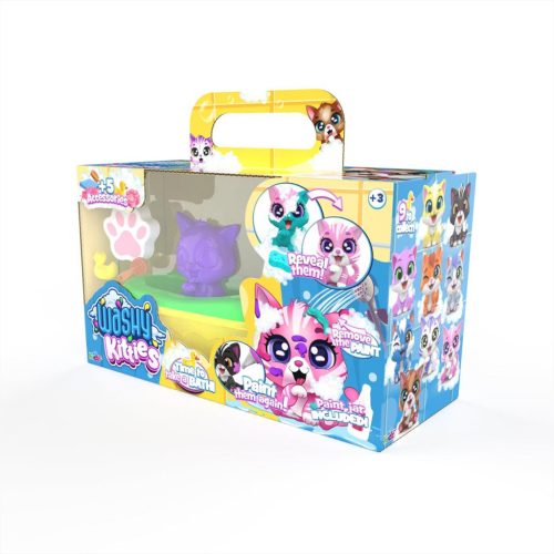 Washy Friends Color Reveal Pancsoló cicusok káddal és 5 kiegészítővel - Pinki