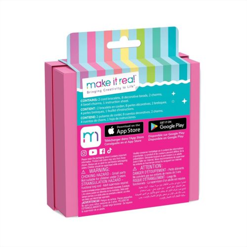 Make It Real Ékszerkészítés, Halo charm karkötők csini pinkben