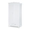 Klups Marsell kiságy 60x120 + 2 ajtós szekrény - fehér