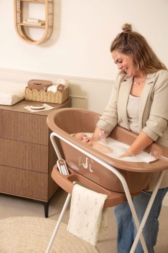 Bébé-Jou Click fém állvány kádra 103 cm - Mocha Mousse/Dear Goose