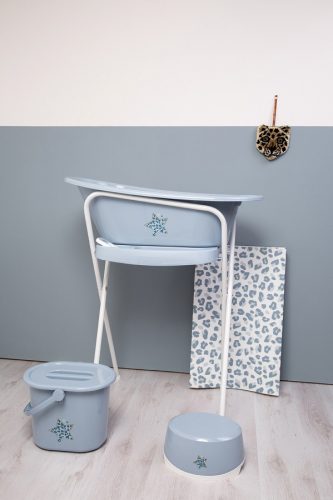 Bébé-Jou Muszlin huzat kis pelenkázó lapra 75x45 cm - Leopard Blue