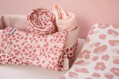 Bébé-Jou Muszlin törlőkendő bambusszal 3db - Leopard Pink