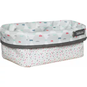   Bébé-Jou Nagyobb textil tárolókosár babaápolási kellékre - Wheely