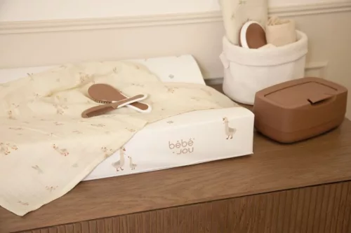 Bébé-Jou Hajkefe és fésű természetes sörtével - Mocha Mouss