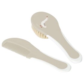   Bébé-Jou Hajkefe és fésű természetes sörtével - Soft Spring