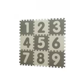   BabyDan Puzzle habszivacs játszószőnyeg számokkal 90x90 cm - Grey