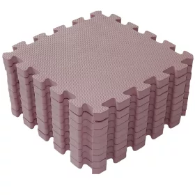   BabyDan Puzzle habszivacs játszószőnyeg 90x90 cm - Dusty Rose