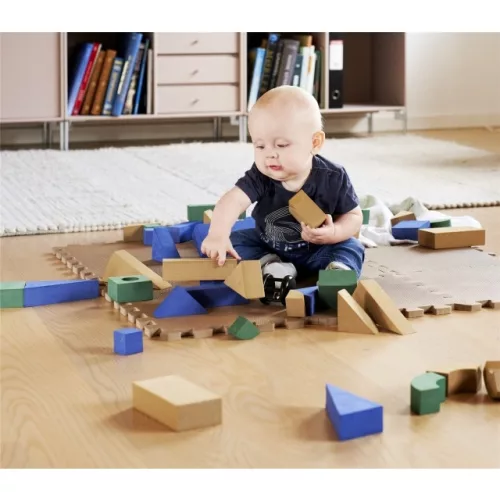 BabyDan Puzzle habszivacs játszószőnyeg 90x90 cm - Brown