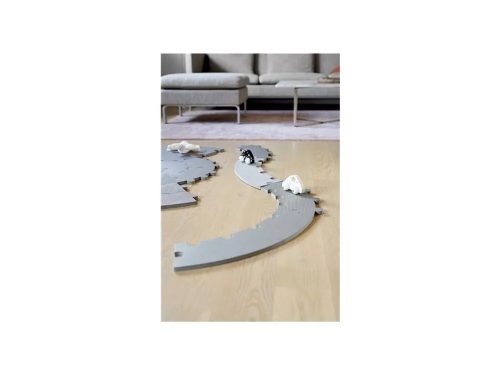Baby Dan Puzzle kerek habszivacs játszószőnyeg 110 cm - Grey