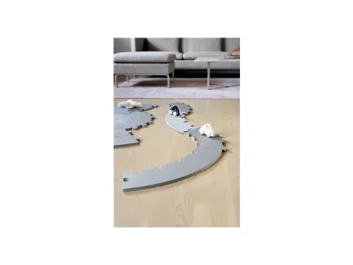 BabyDan Puzzle kerek habszivacs játszószőnyeg 110 cm - Grey