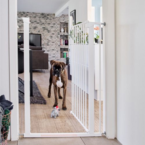 DogSpace Bonie extra magas kutya korlát 105 cm fém - fehér