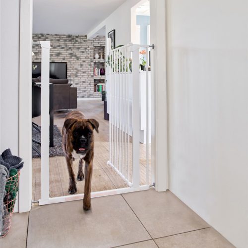 DogSpace Bonie extra magas kutya korlát 105 cm fém - fehér