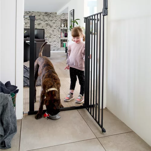 DogSpace Bonie extra magas kutya korlát 105 cm fém - fekete