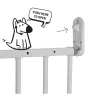 DogSpace Lucky toldalék kapu - metál fehér