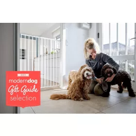   DogSpace Charlie extra magas kapu 62-107cm csavarozható - fehér fém