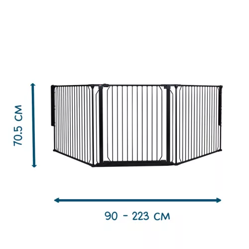 BabyDan Univerzális térkorlát Carl X Wide - fekete