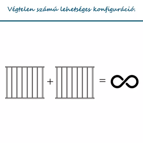 BabyDan Univerzális térkorlát Carl XX Wide - fekete