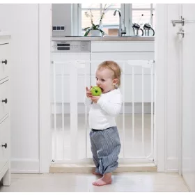 BabyDan Danamic védőrács 2 toldattal 74-80 cm - fehér