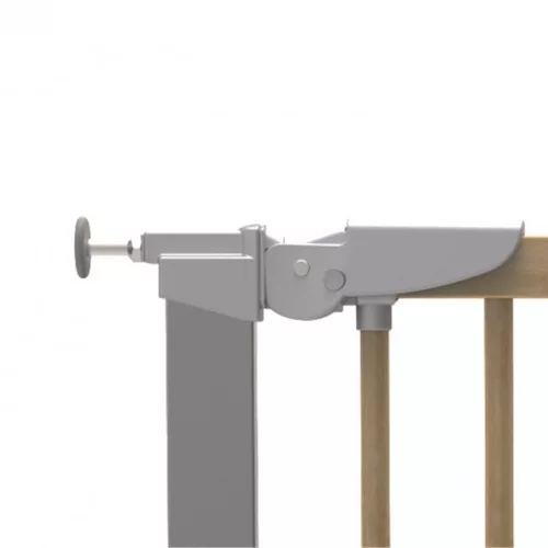 BabyDan Avantgarde biztonsági ajtórács, 71-78 cm, ezüst/fa