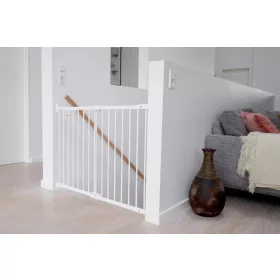   BabyDan Flexi Fit fehér fém biztonsági ajtórács, csavaros, 67-105,5 cm