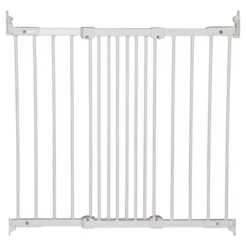 BabyDan Flexi Fit fehér fém biztonsági ajtórács, csavaros, 67-105,5 cm