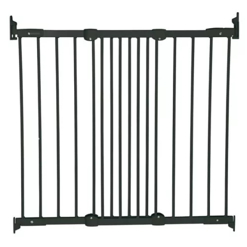 BabyDan Flexi Fit fekete fém biztonsági ajtórács, csavaros, 67-105,5 cm