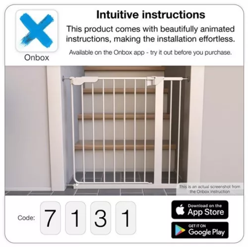 Baby Dan Védőrács Maja 2 toldattal 74-80 cm - white