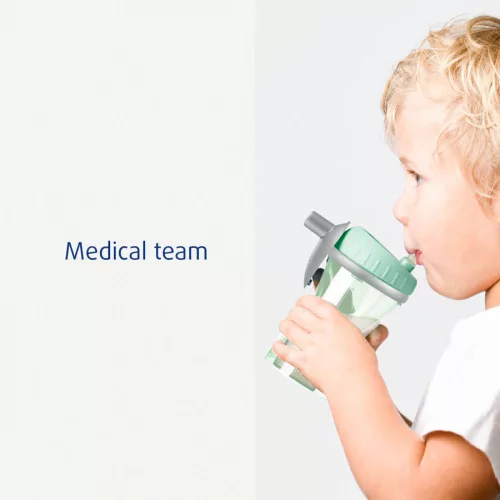 Difrax Pohár szívószállal 250 ml - téglapiros