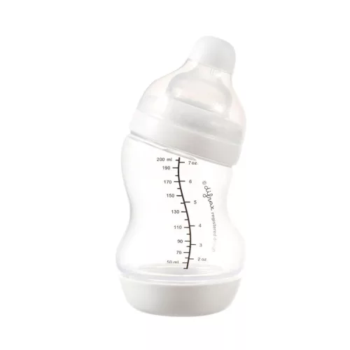 Difrax Széles anti-colic S-cumisüveg 200 ml - fehér