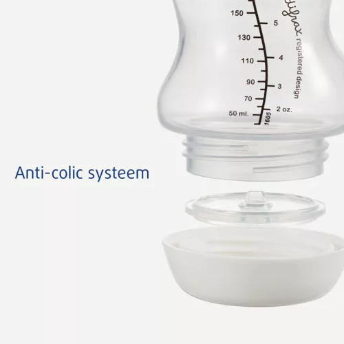 Difrax Széles anti-colic S-cumisüveg 200 ml - fehér