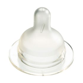   Difrax széles állítható szilikon cumi 1-2-3 Variflow Natural, 2 drb