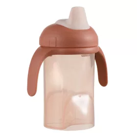 Difrax Tanulópohár puha ivócsővel - rózsaszín