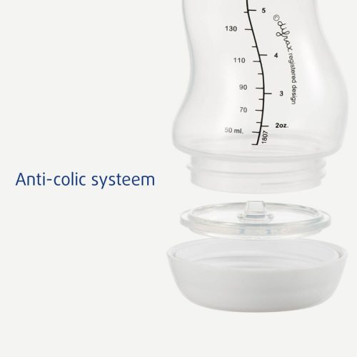 Difrax anti-colic S-cumisüveg, ezüst, 170ml