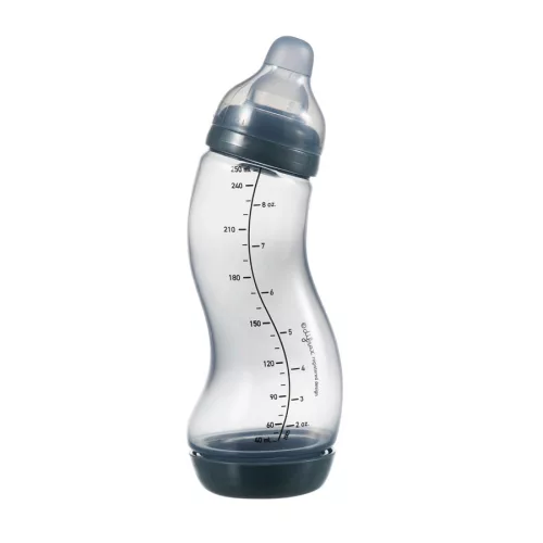 Difrax Anti-colic S-cumisüveg 250 ml - szürkés-kék