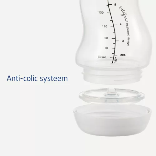 Difrax Anti-colic S-cumisüveg 250 ml - rózsaszín